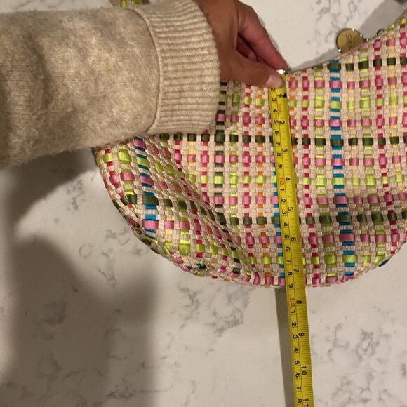 The Sak hobo style woven ribbon handbag Y2K shoulder colorful summer artsy - Picture 12 of 12